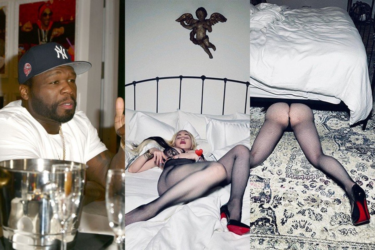  50 Cent pažėrė kritikos Madonnai.<br> Scanpix ir socialinio tinklo nuotr.