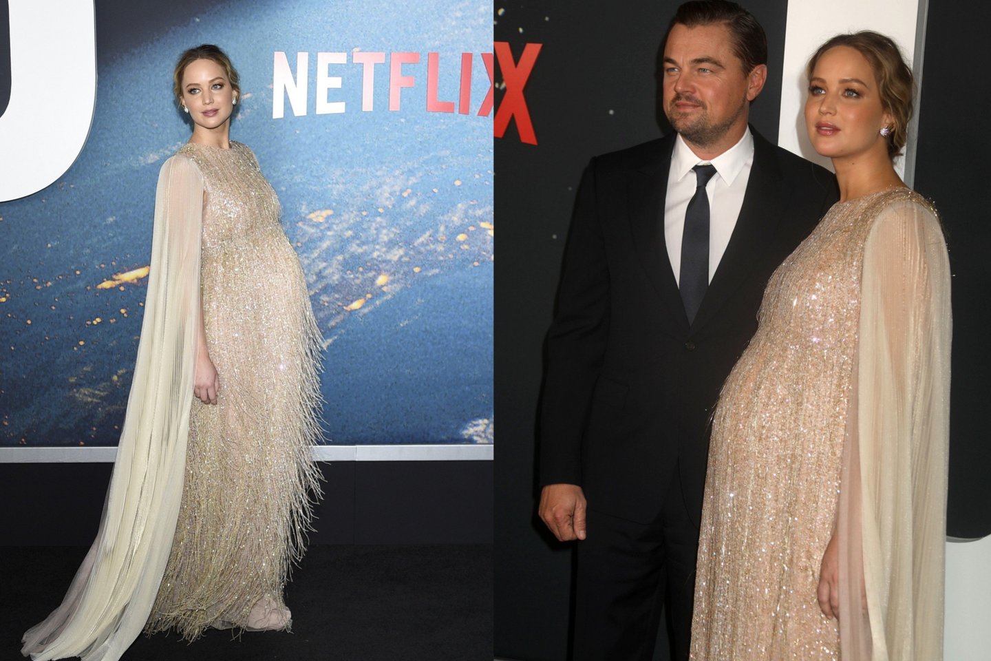  Jennifer Lawrence ir Leonardo DiCaprio.<br> Scanpix nuotr.