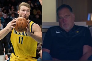 Domantui Saboniui – tėvo palaikymas: galingą pasirodymą Indianapolyje stebėjo iš tribūnų