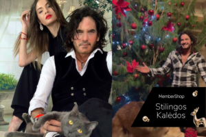 Legendinio serialo „Laukinukė“ žvaigždės M. Cimaro namuose sužibo milžiniška eglė