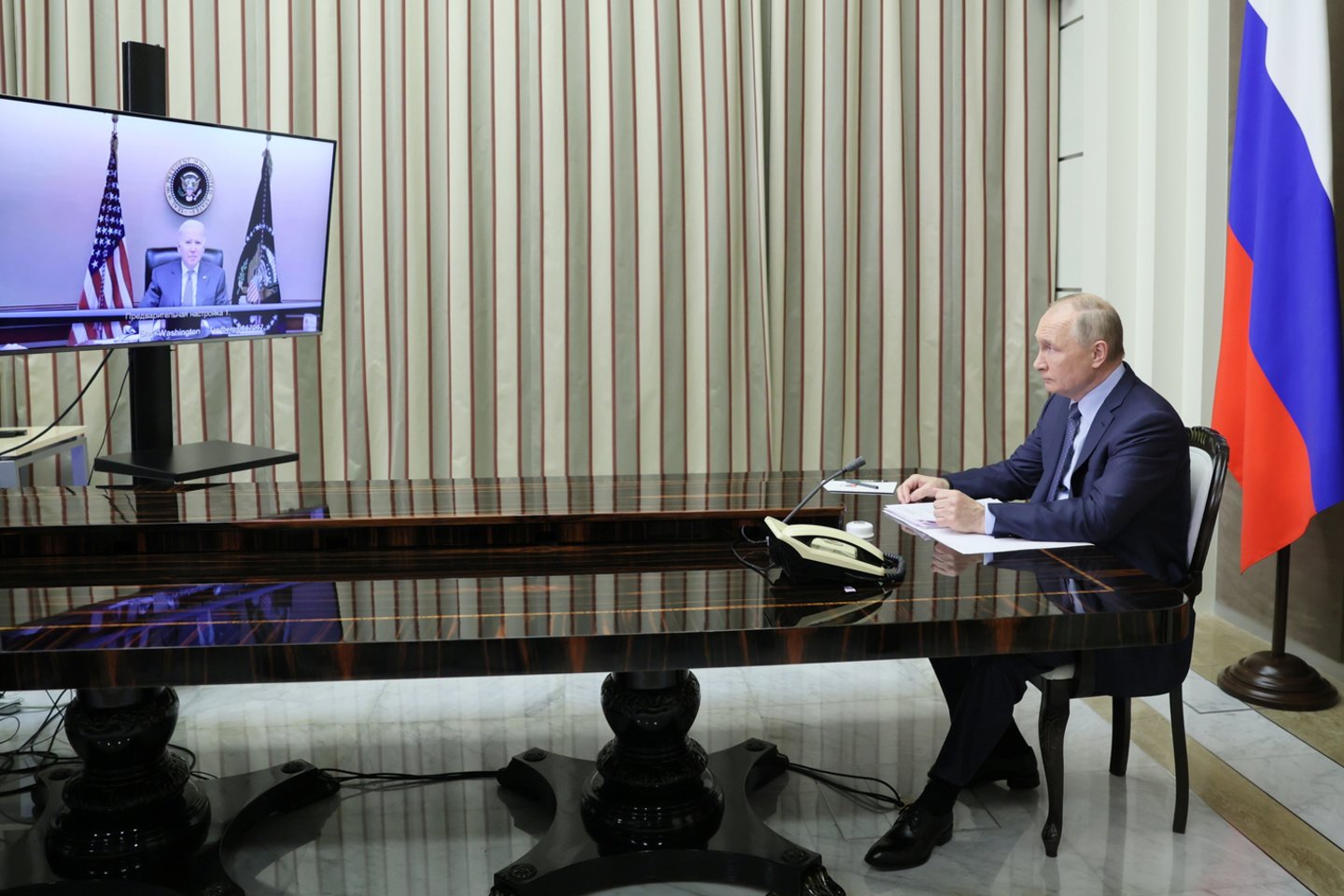 V. Putinas ir J. Bidenas.<br>Reuters/Scanpix nuotr.