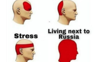 Ukrainos oficiali „Twitter“ paskyra pasidalino juokeliu apie Rusijos kaimynystę