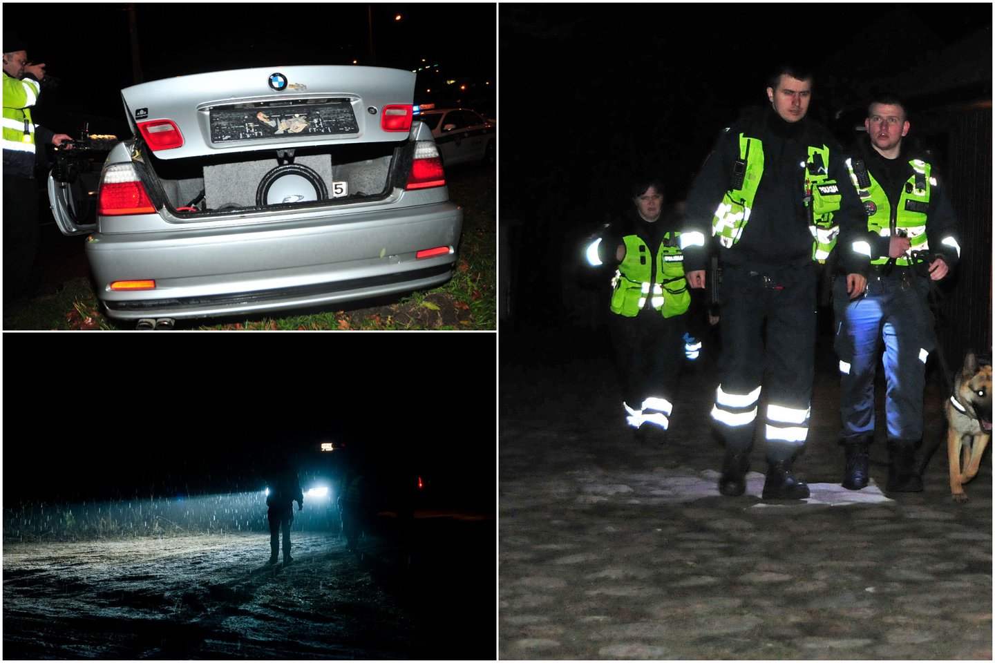  Kriminalistai ieško Jonavoje automobilį BMW pagrobusių nusikaltėlių. <br> Lrytas.lt koliažas