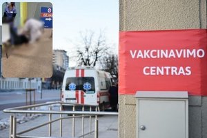 Vaizdo įrašas su Klaipėdos vakcinavimo centre susmukusiu vyru sukėlė audrą: paaiškino, kas iš tiesų nutiko