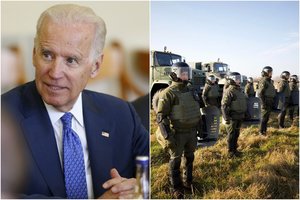 Žiniasklaida: JAV atidėjo karinės pagalbos pristatymą Ukrainai, tvyrant įtampai su Rusija