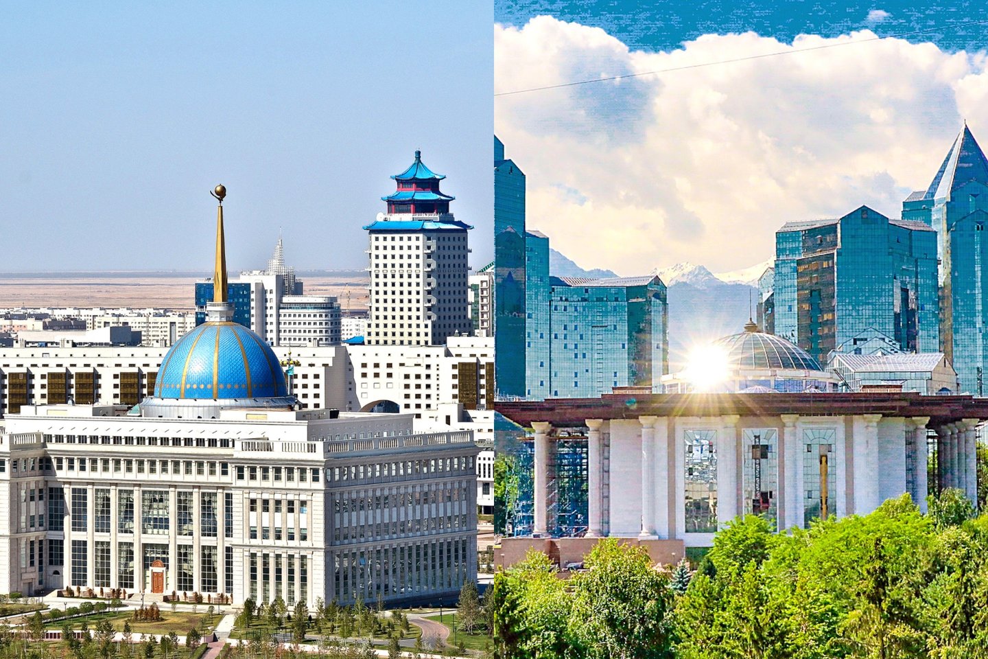 Prezidento rūmai „Akorda“. Almaty – Kazachstano finansų ir kultūros centras.<br>lrytas.lt montažas.