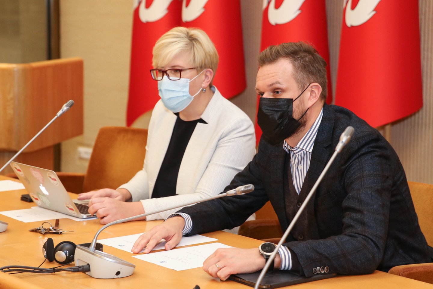 Gabrielius Landsbergis ir Ingrida Šimonytė.<br>R.Danisevičiaus nuotr.