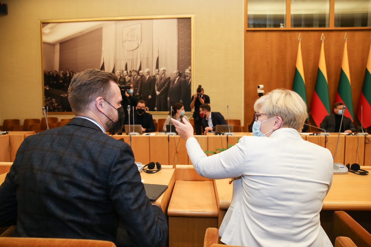 Gabrielius Landsbergis ir Ingrida Šimonytė.<br>R.Danisevičiaus nuotr.
