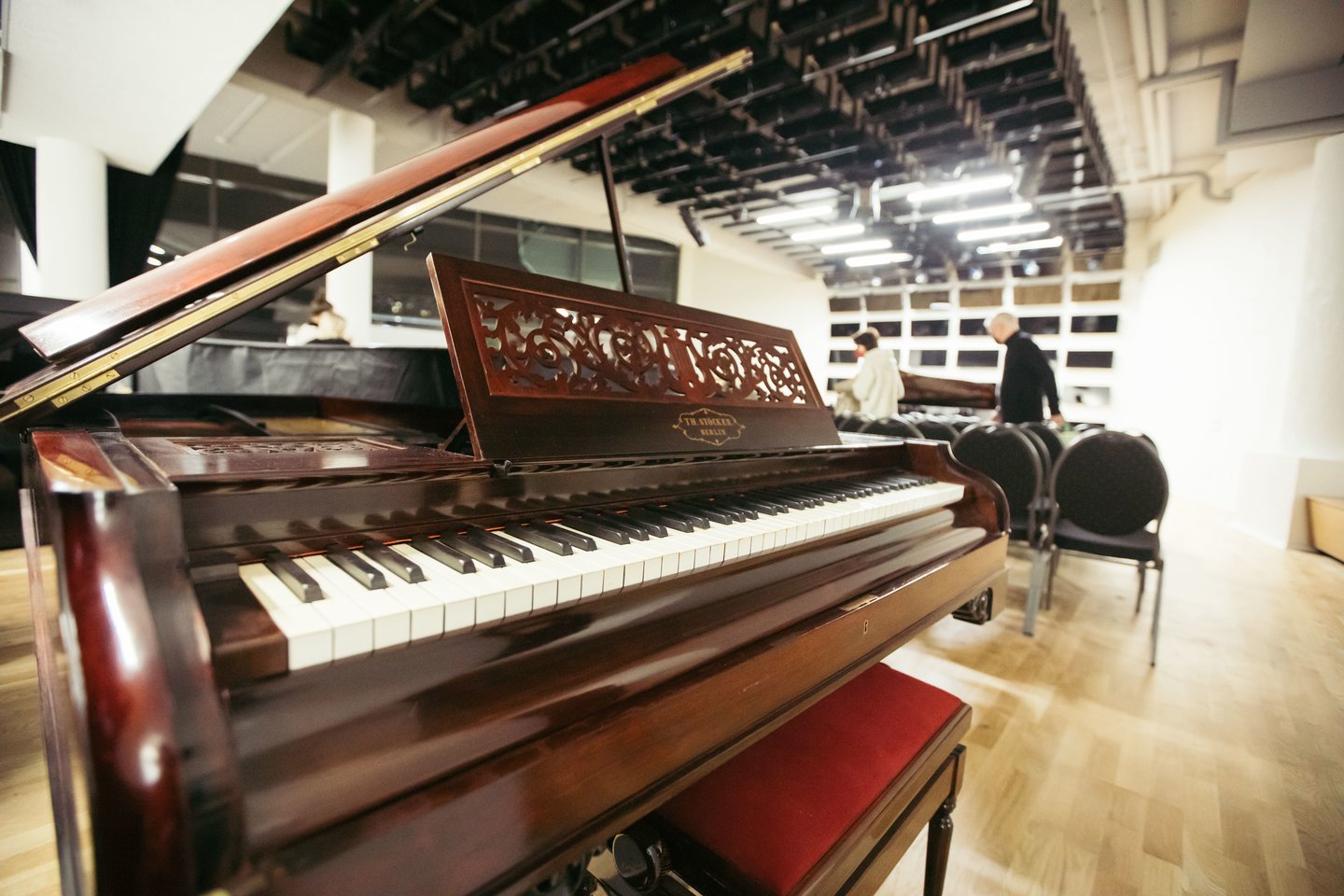  „Organum“ salėje galima apžiūrėti ir parduodamų instrumentų ekspoziciją.<br>  M.Bartaševičiaus nuotr.