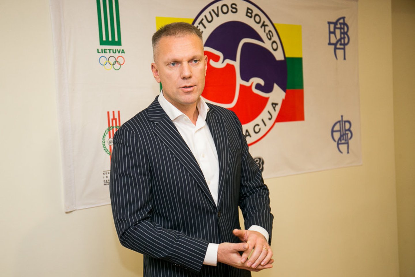 Lietuvos bokso federacijos prezidentas Darius Šaluga.<br>S.Čirbos nuotr.