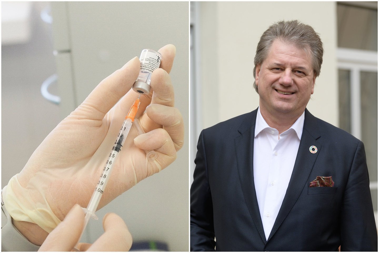 Saulius Čaplinskas, vakcina nuo COVID-19.<br>lrytas.lt koliažas