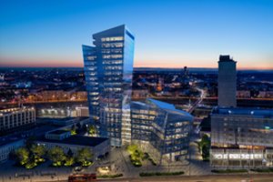 Žvaigždės suprojektuotas biurų pastatas Vilniuje – įpusėjus statyboms, masina nuomininkus