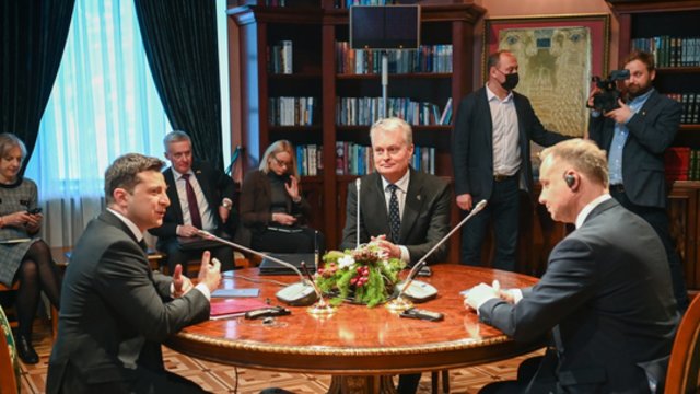 Įvyko pirmasis „Liublino trikampio“ susitikimas: G. Nausėda pareiškė rėmęs ir remsiąs Ukrainą