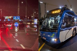 To ir reikėjo tikėtis: ilgiausias Vilniaus troleibusas buvo užstrigęs žiede ir užblokavęs eismą