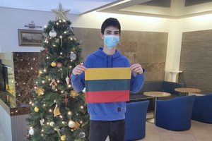 Ant Lietuvos jaunimo dviračių plento rinktinės slenksčio – jaunuolis iš Izraelio