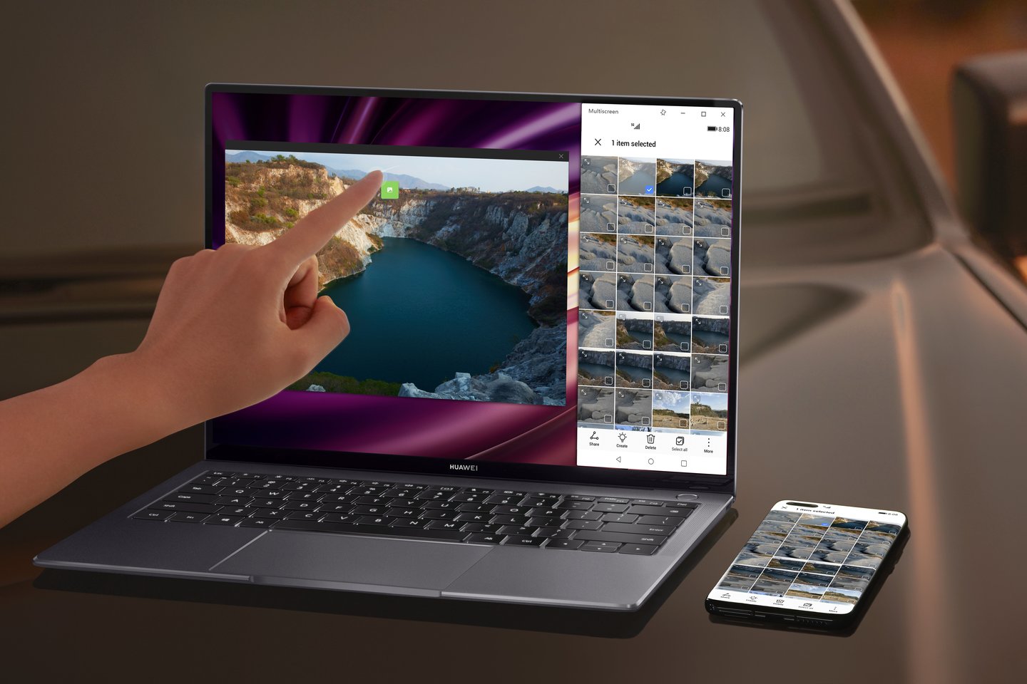 Naujasis nešiojamas kompiuteris „Huawei MateBook X Pro“.