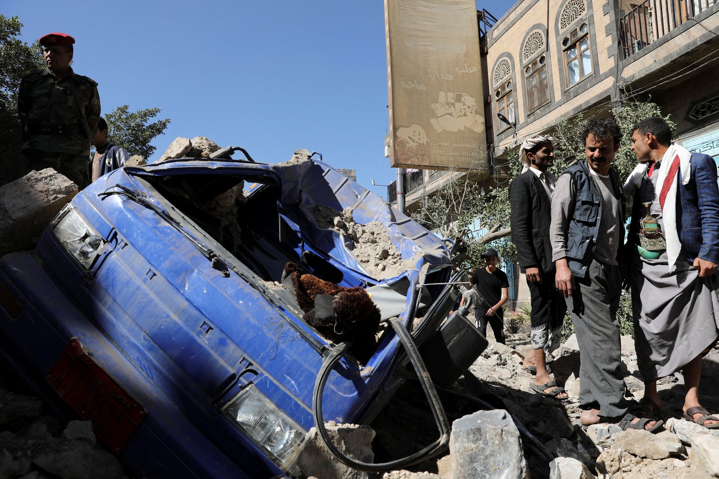 Saudo Arabijai apsikeitus ugnimi su Jemeno sukilėliais žuvo penki žmonės.<br>Reuters/Scanpix nuotr.