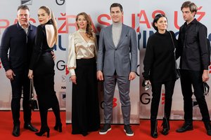 Kviestiniai svečiai skubėjo įvertinti Justino Jankevičiaus vaidybą filme „Vyras už pinigus“