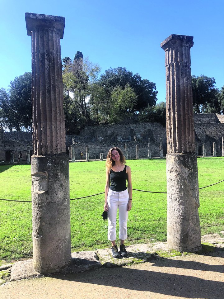 Pakeliui į Vezuvijų Aistė visą dieną viena praleido Pompėjoje.<br>Asmeninio archyvo nuotr.