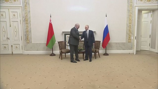 Įvyko dvišalis V. Putino ir A. Lukašenkos susitikimas: užsiminė apie bendras karines pratybas