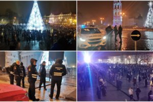 Lietuva pasitiko Naujuosius metus: į prašymus nereagavę vilniečiai ir pareigūnų pajėgos prie miestų Kalėdų eglių