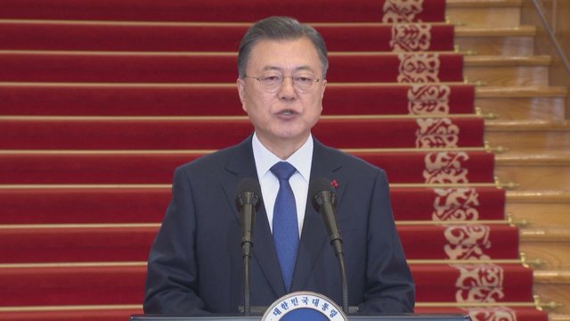 Pietų Korėjos prezidentas žada siekti taikos su Pchenjanu: vyriausybė dirbs iki galo