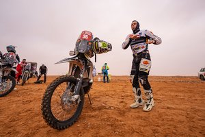 Pasiekęs finišą A. Gelažninkas dalijasi įspūdžiais: „Buvo daug kopų, labai pavargau“