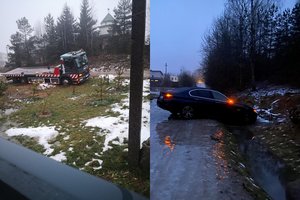 Plikledis – vairuotojų įgūdžių bandytojas: Vilniuje į griovį nuvažiavo trys automobiliai ir autovėžis