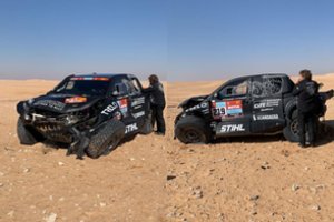 Ketvirtasis Dakaro ralio etapas: B. Vanagui lenktynės baigtos, V. Žala išsikapstė iš pavojingo ruožo ir pasiekė finišą