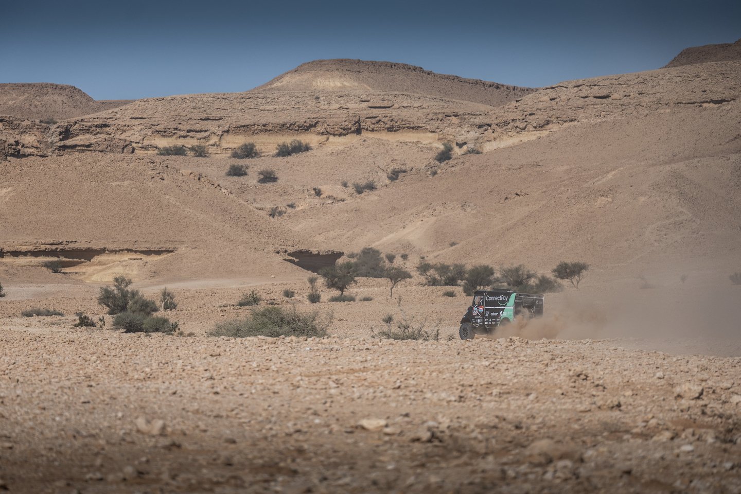 Penktadienį Saudo Arabijoje finišavo šeštasis greičio ruožas.<br>„ConnectPay Racing“ komandos nuotr.