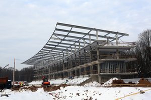 S. Dariaus ir S. Girėno stadiono statyboje jau atlikta du trečdaliai darbų