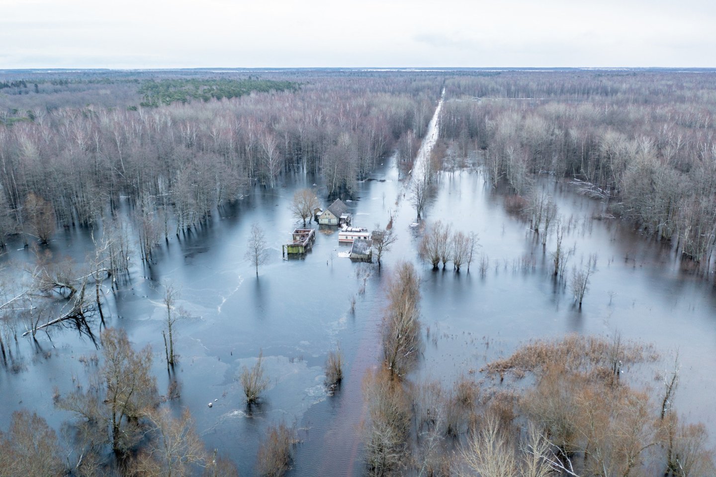  Potvynis Rusnėje.<br> V.Ščiavinsko nuotr.