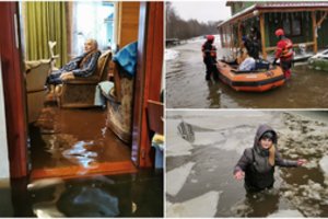Šilutės rajoną skalauja potvynis: gyventojai bijo, kad kaimas netrukus liks be elektros
