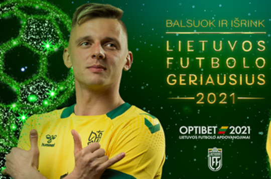 2021 metų Lietuvos futbolo geriausieji bus paskelbti sausio 31 dieną