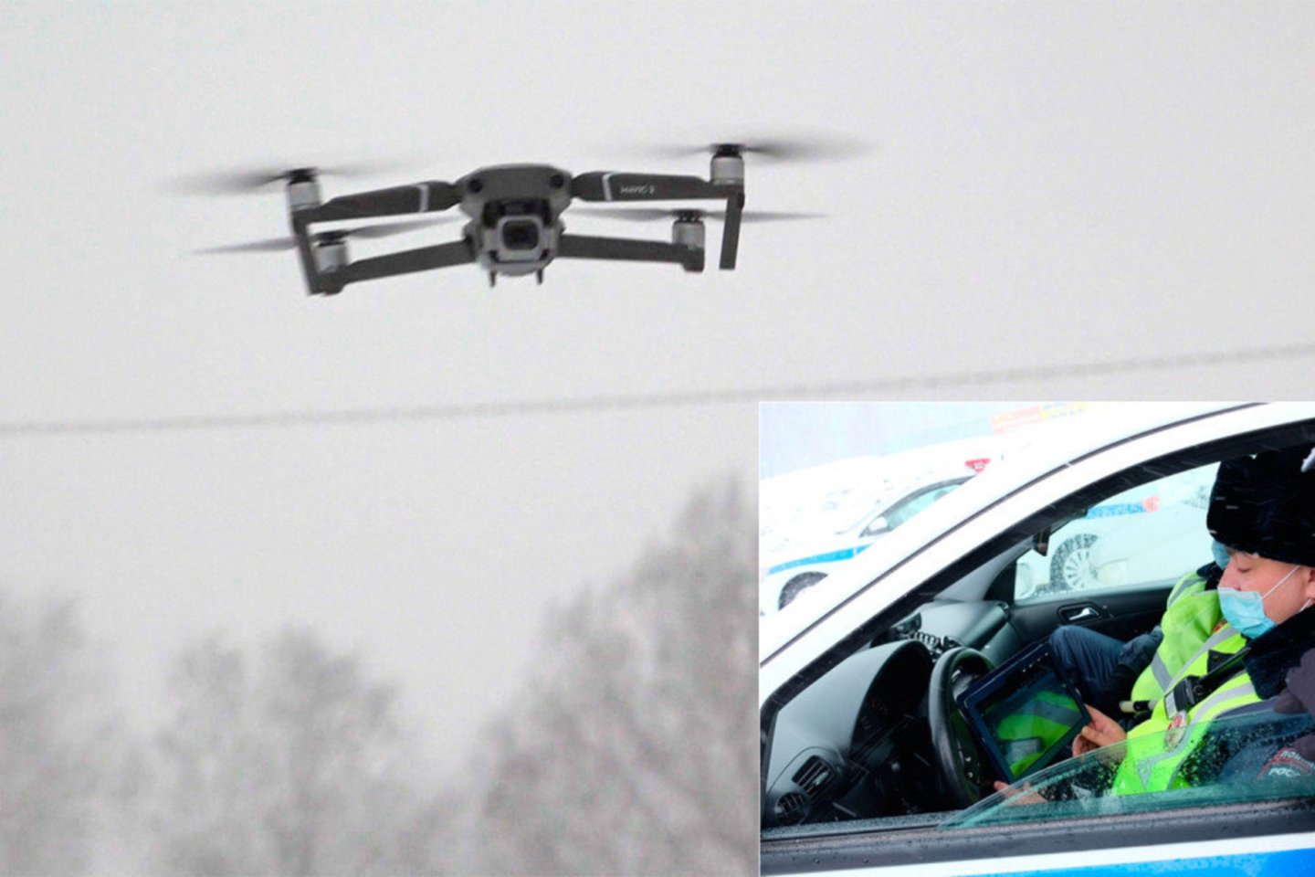 Rusijoje su dronu pradėta fiksuoti išvažiavimą į priešpriešinę eismo juostą ir judėjimą kelio pakraščiu.<br>www.autonews.ru. nuotr.