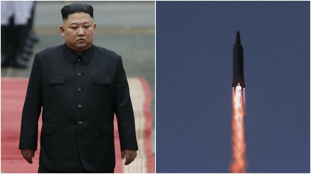 Šiaurės Korėja: lyderis Kim Jong-unas asmeniškai stebėjo hipergarsinės raketos paleidimą