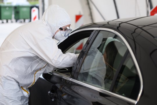 Koronaviruso testavimas.