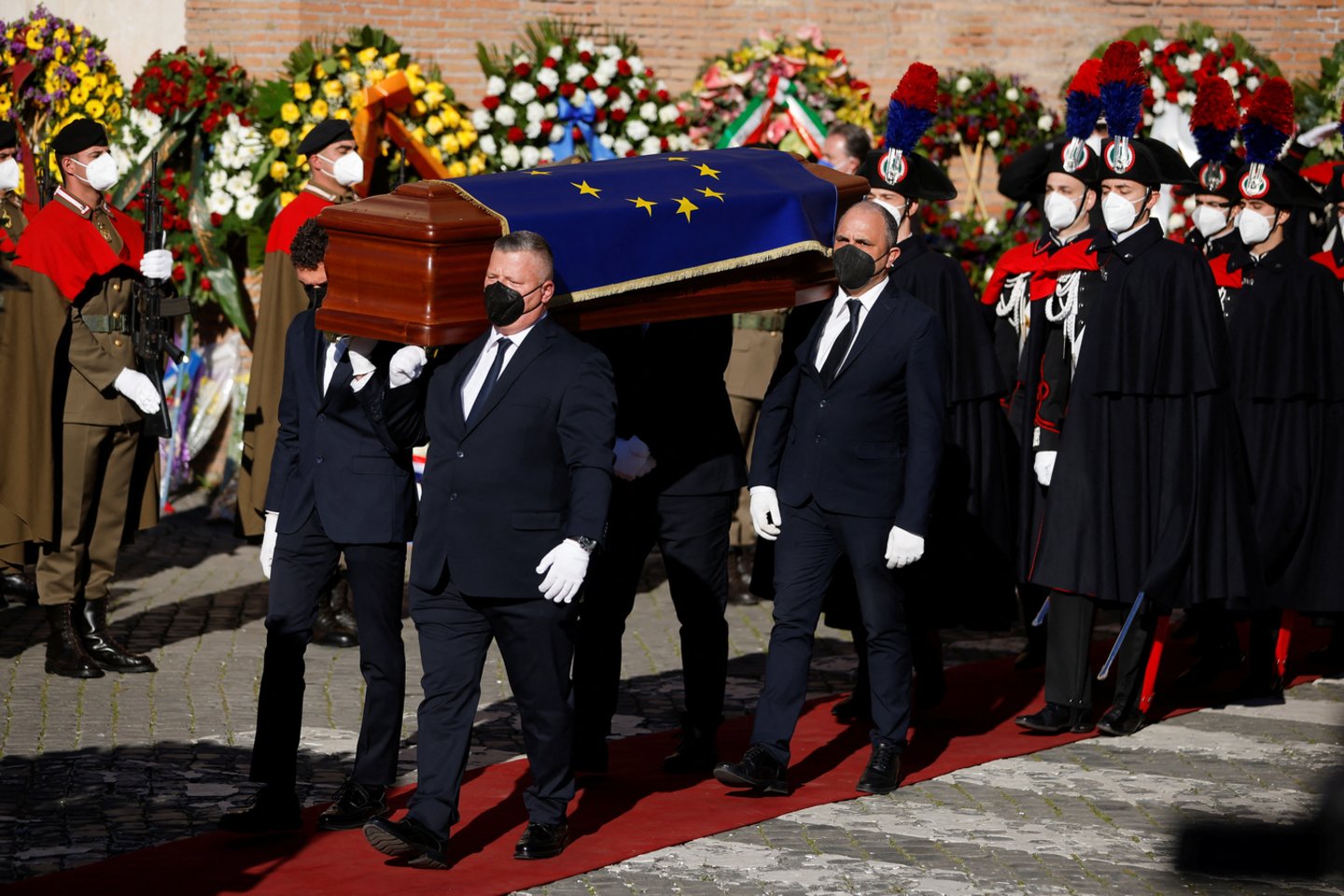 Europos Parlamento pirmininko Davido Sassoli valstybinės laidotuvės.<br>Reuters/Scanpix nuotr.