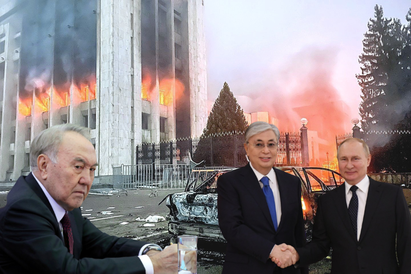 Kilus kruviniems neramumams Kazachstane šios šalies valdžia buvo priversta prašyti Rusijos pagalbos.<br> lrytas.lt montažas.