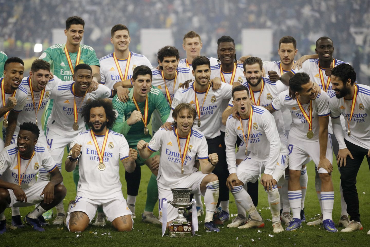 Ispanijos futbolo supertaurės turnyro laimėtoju tapo Madrido „Real“ klubas.<br> Reuters/Scanpix nuotr.
