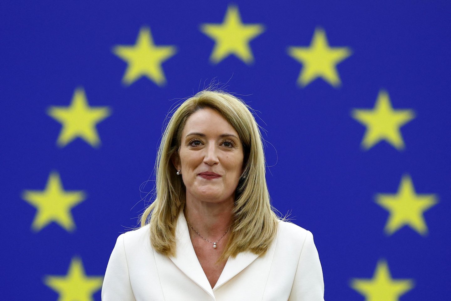 Europarlamentarai antradienį išrinko centro dešiniųjų politikę iš Maltos Robertą Metsolą naująja Europos Parlamento pirmininke.<br>Reuters/Scanpix nuotr.