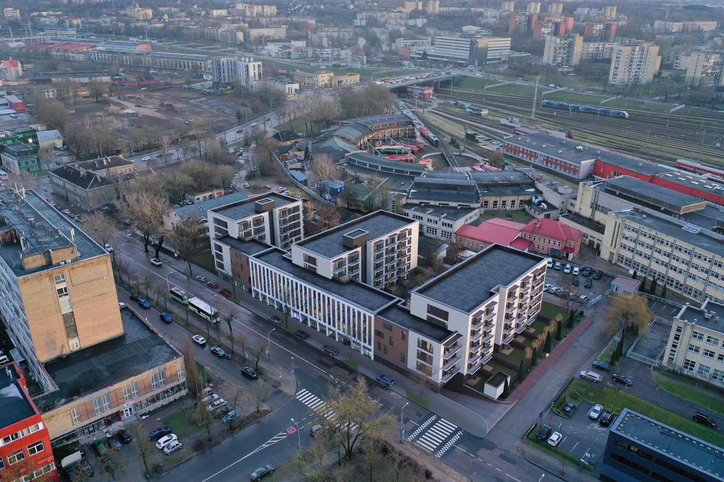 Į gyvenamųjų namų kvartalą šalia Vilniaus geležinkelio stoties ketinama investuoti apie 15 mln. eurų.<br>vizual.