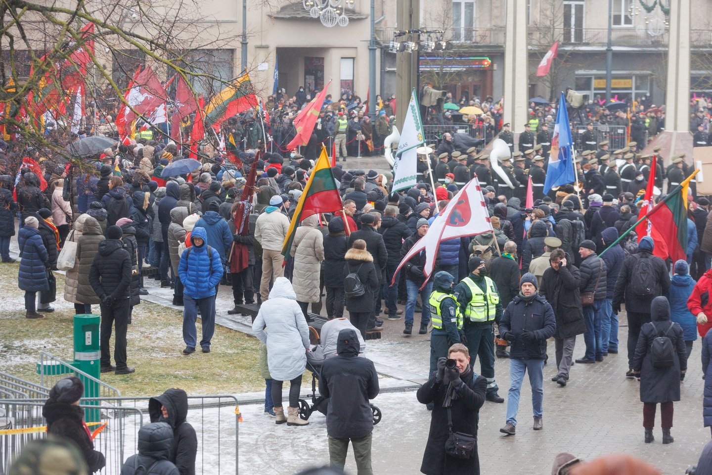 Per Sausio 13-osios minėjimą prie Seimo surengtas protestas.<br>T.Bauro nuotr.