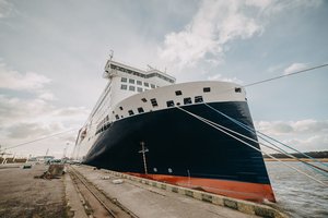Į Klaipėdą atplaukusio laivo „Aura Seaways“ aukštis prilygsta 14 aukštų namui
