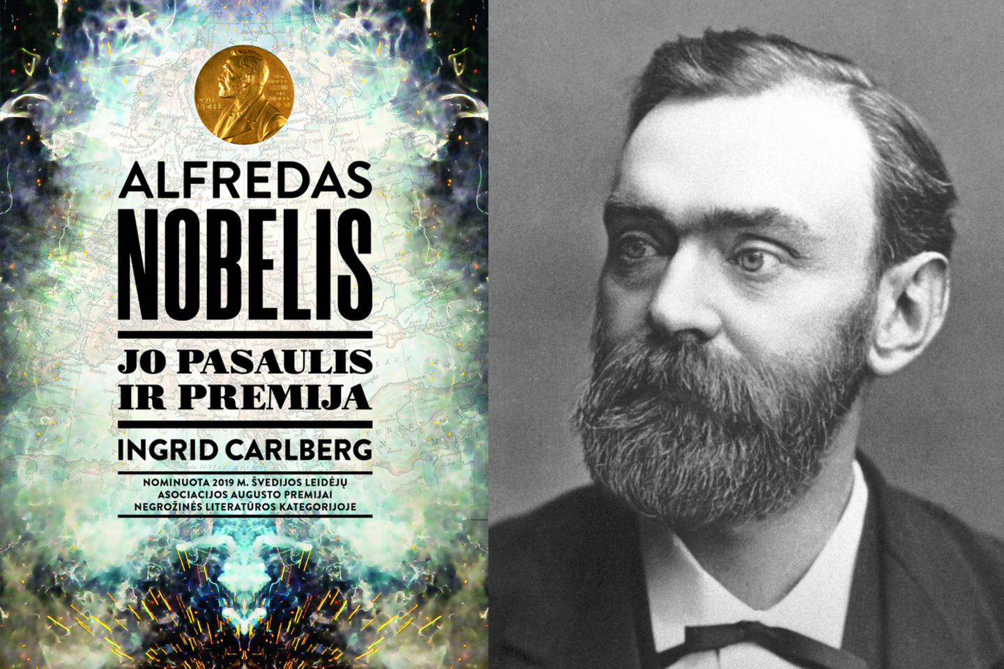 I.Carlberg knygą „Alfredas Nobelis. Jo pasaulis ir premija“ išleido leidykla „Alma littera“.