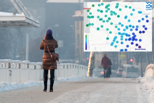 Įspūdingi nakties kontrastai: tarp dviejų Lietuvos miestų susidarė net 21 laipsnio skirtumas