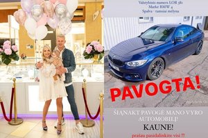 Marija Šalaševičienė prašo visuomenės pagalbos: Kaune pavogtas prabangus sutuoktinio BMW automobilis