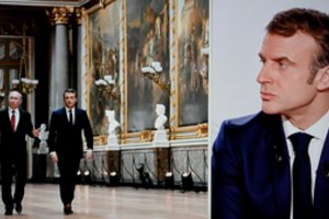 E. Macronas pasiūlys V. Putinui deeskalacijos kelią Ukrainos konflikte