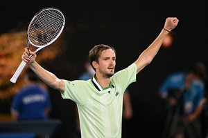 Pirmojo savo „Australian Open“ titulo siekiantis rusas D. Medvedevas žengė į turnyro finalą