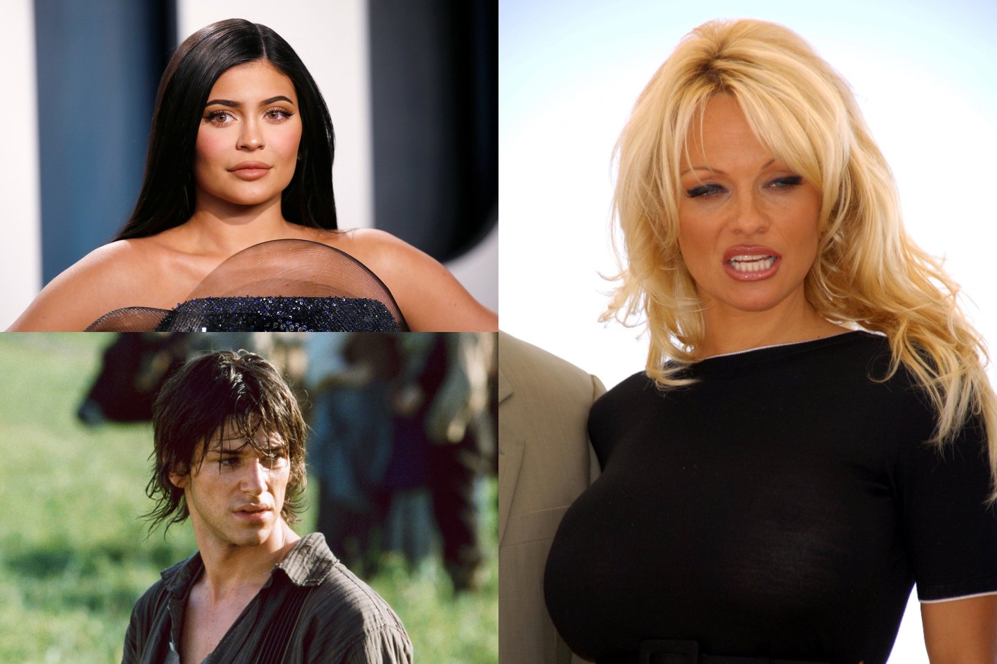 Kylie Jenner, Gaspard'as Ullielis ir Pamela Anderson.<br>lrytas.lt montažas.